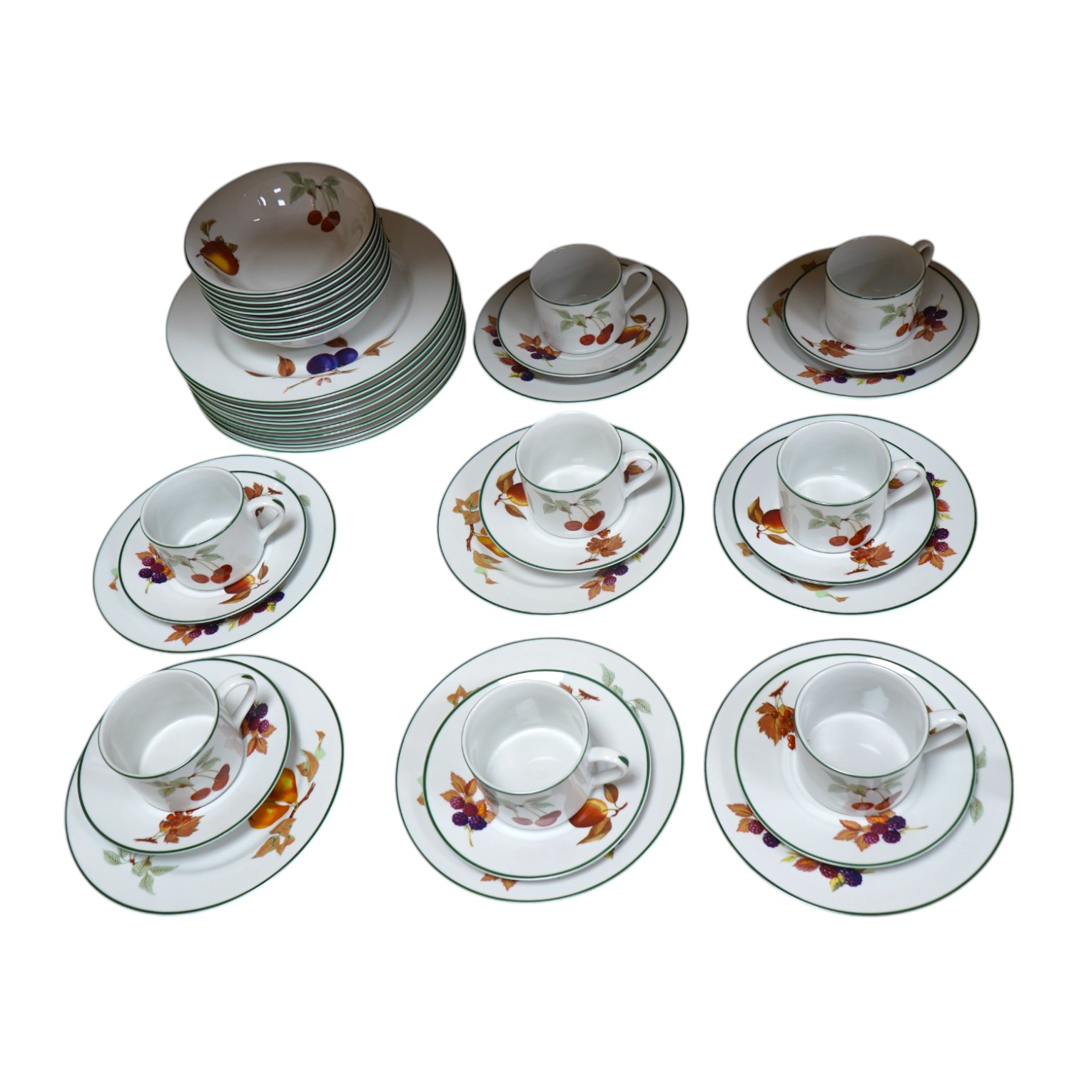 A Royal Worcester ‘Evesham Vale’ pattern part breakfast service (40). Condition - good